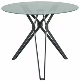 Colt étkezőasztal üveg-fekete 90cm