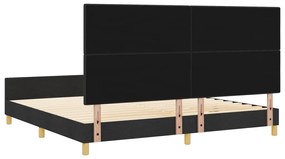 Ágykeret Fekete 200x200 cm Szövet