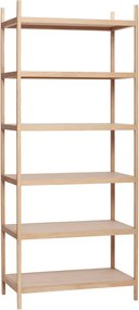 Library tölgyfa polcos állvány, 80 x 190 cm - Hübsch