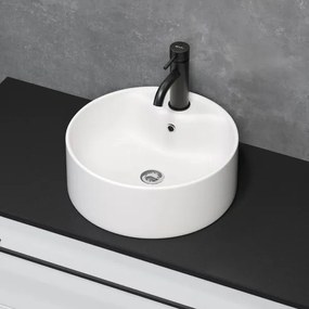 BATH DELUXE 06-038-09-11-00 - Ráépíthető mosdó VIKEDAL átm. 38 cm kerámia/fehér