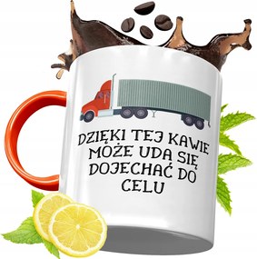 Narancssárga Bögre Kamionosoknak Ajándék fényképes nyomattal