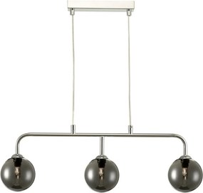 DAR LIGHTING FEY6250-01 FEYA Többágú Függesztett Lámpa Füstös, Csiszolt Króm G9 IP20