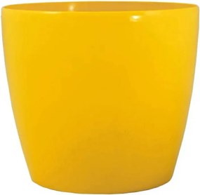 Virágtartó fedél műanyag 16 cm átmérő klasszikus sárga