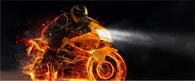 Kép - Motoros lángokkal (120x50 cm)