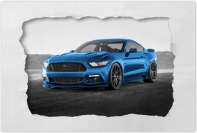 Poszter 90x60 Kék Ford Mustang