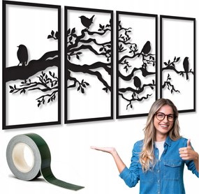 Áttört Fali Dekoráció 160cm Fa Áttört XL Nagy Kép Áttört Fa