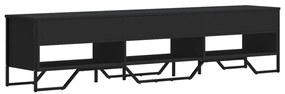 fekete szerelt fa TV-szekrény 180 x 34 x 41 cm