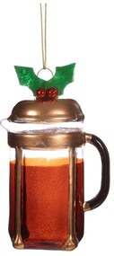 Üveg kézzel készített karácsonyfadísz ø 5,5 cm Christmas Cafetiere – Sass &amp; Belle