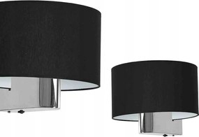 Fali lámpa Casino Black/Chrome Milagro 1xE27 IP20 fekete/króm