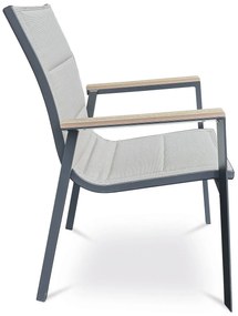 Autronic Kerti szék, alumínium, textil, bézs, AZC-S1110 BK