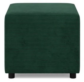 Zeus puff, kordbársony, 50x50, zöld