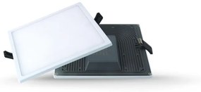 LED panel , Slim , keret nélküli , 22 W , süllyesztett , négyzet , természetes fehér