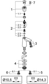 GROHE 20186001 - COSTA L álló csaptelep DN 15, fényes króm