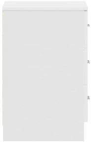 2 db fehér szerelt fa éjjeliszekrény 38 x 35 x 56 cm