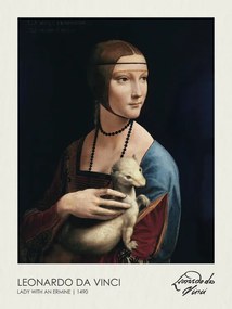 Reprodukció The Lady with an Ermine (1490), Leonardo Da Vinci