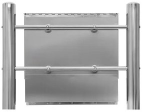 STILISTA Acél postaláda állvánnyal 37 x 36 x 9 cm