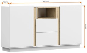 Komód Gabrielle 04 (artisan tölgy  + fehér). 1071427