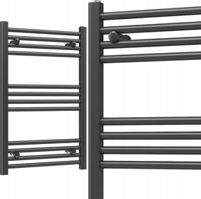 Fürdőszobai Radiátor Létra 500x800 322W 12-BORDÁS Fekete Slim 50x80cm