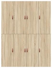 Ágy Tárolóval Sonoma tölgy Épített fa 140 x 200 cm Masszív