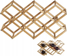 Bortartó állvány Livarno Home Összecsukható Bambusz 10 palack Lakberendezés