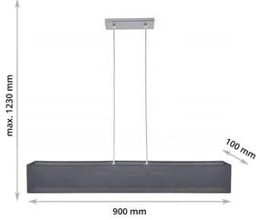 Csillár zsinóron CAROLINE 2xE14/40W/230V