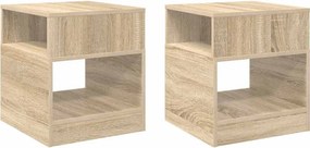 vidaXL Végasztal 2 pcs Sonoma tölgy 40,5 x 40 x 45 cm Faanyag