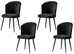 Rubi Black étkezőszék szett, 4 db, 4 db