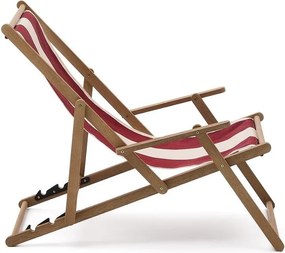 Piros tömörfa kerti napozóágy Vilara – Kave Home