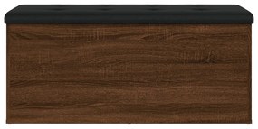 barna tölgy színű szerelt fa tárolópad 102 x 42 x 45 cm