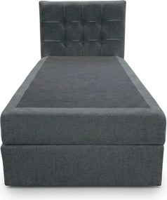 Kárpitozott boxspring ágy DIRELIS VIBE 90x200 cm sötétszürke Matrac: Bonell rugós matrac