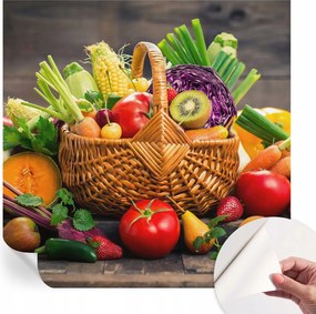 Mosható öntapadós fotótapéta étkezőbe Gyümölcsös gazdagság 250x250 cm