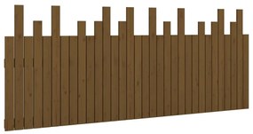mézbarna tömör fenyőfa fali fejtámla 204 x 3 x 80 cm