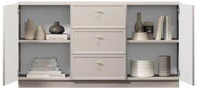 Lorini komód 150 cm - kasmír / arany T-bar fogantyúk