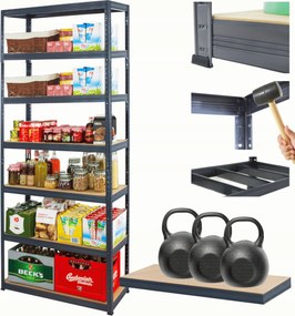 Tárolószekrény fém állvány Helios 270x120x50cm 7Px350kg 300EZER Komb