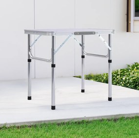 Összecsukható kempingasztal, 60 cm, alumínium/MDF, KEPI TYP 2