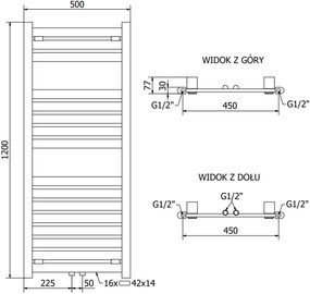 Mexen, Mexen Uran elektromos melegítő 1200 x 500 mm, 600 W, fehér - W105-1200-500-2600-20