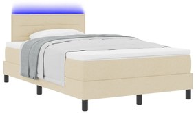 Ágykeret Matrac Műanyag LED Fény Beige 120x200 cm