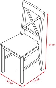 Catini KAMPALI Étkezőgarnitúra 4x szék + asztal - Fehér
