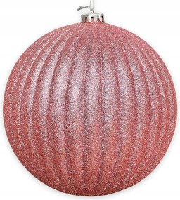 Nagy, Rózsaszín, Csillám Poros, Fényes Gömb Dísz, Átmérő 18 CM Karácsonyi Dekoráció