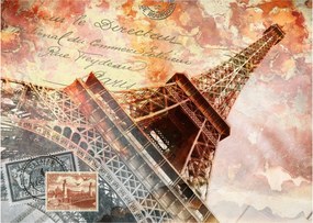 Kép - Eiffel-torony vintage stílusban (üvegen) (70x50 cm)