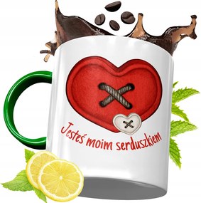 Zöld Bögre Valentin Napra Szerelmeseknek fényképes nyomtatással