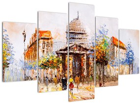 Kép - Festett városi emlékmű (150x105 cm)