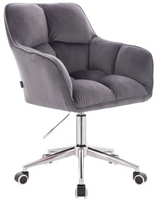 HR550K Grafit modern velúr szék krómozott lábbal