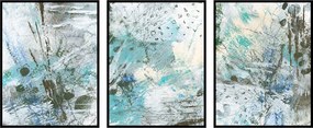Triptichon poszter absztrakt festék színek 3db 40x50