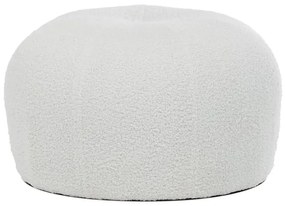 Fehér Színű Puff Különleges Bouclé SzövetbőlAK-307