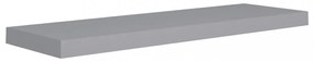 2 db szürke MDF lebegő fali polc 80 x 23,5 x 3,8 cm