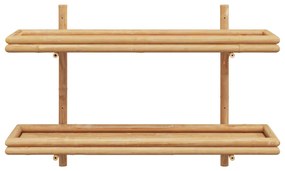 Falifiók polcokkal tárolóval Barna 100 x 26 x 60 cm bambusz