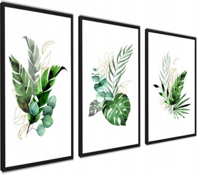 Stílusos Poszterek Képek Keretben Monster Növények Zöld Hálószoba Nappali