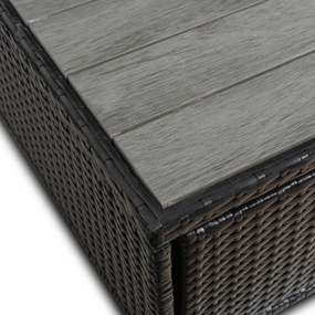 Kerti bútor szett fekete/barna színben – CALIENTE