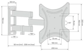 CONNECT IT CMH-2012-BK - Fali TV tartó 13-37” fekete